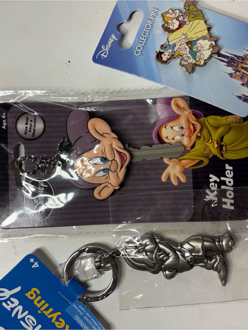 Disney Dopey Purple and Green Key Holder Keychain